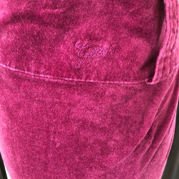 Purple velvet mini skirt- Guess Jeans - Picture 2 of 3